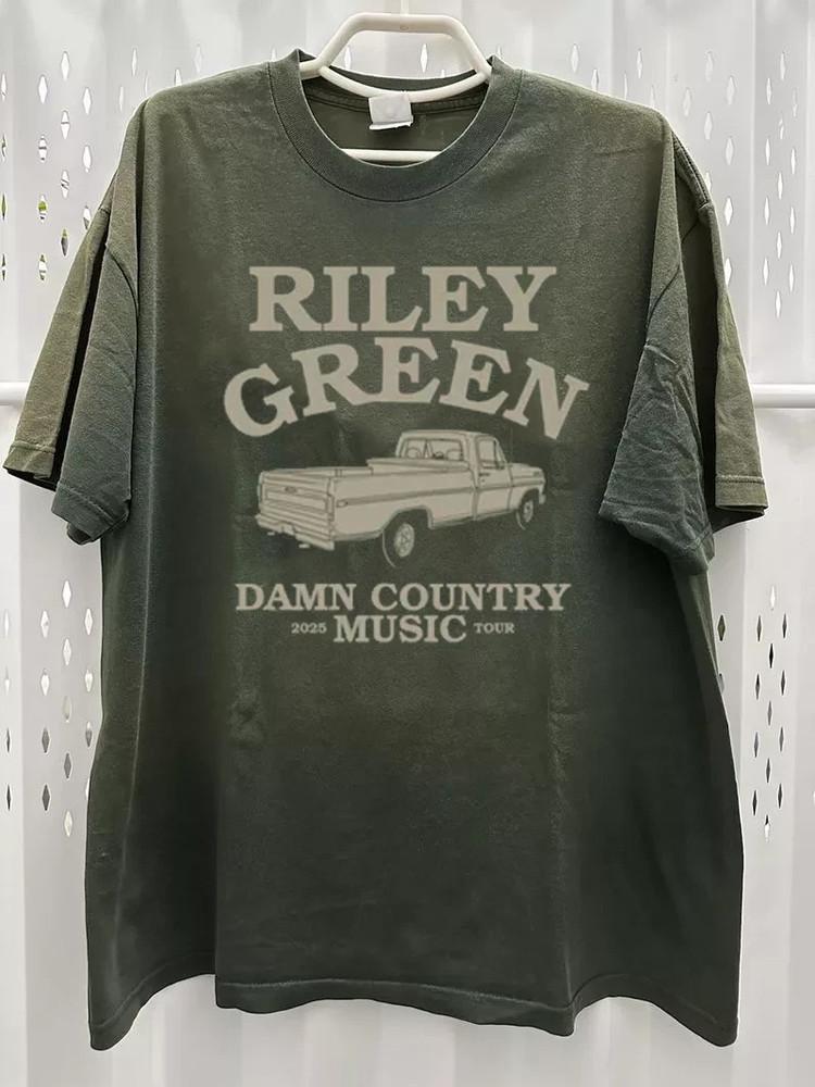 

Riley Green Damn Country Music Tour 2025 T Shirt Full Size S-5XL Unisex T-Shirt M