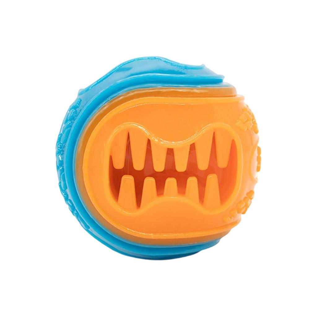 Interactive Dog Chew Toy Ball, TPR Squeaky Dispensing Dog Toys For Aggressive Chewers, Slow Feeder Puzzle Toy For Small Medium Large Dogs, Teeth