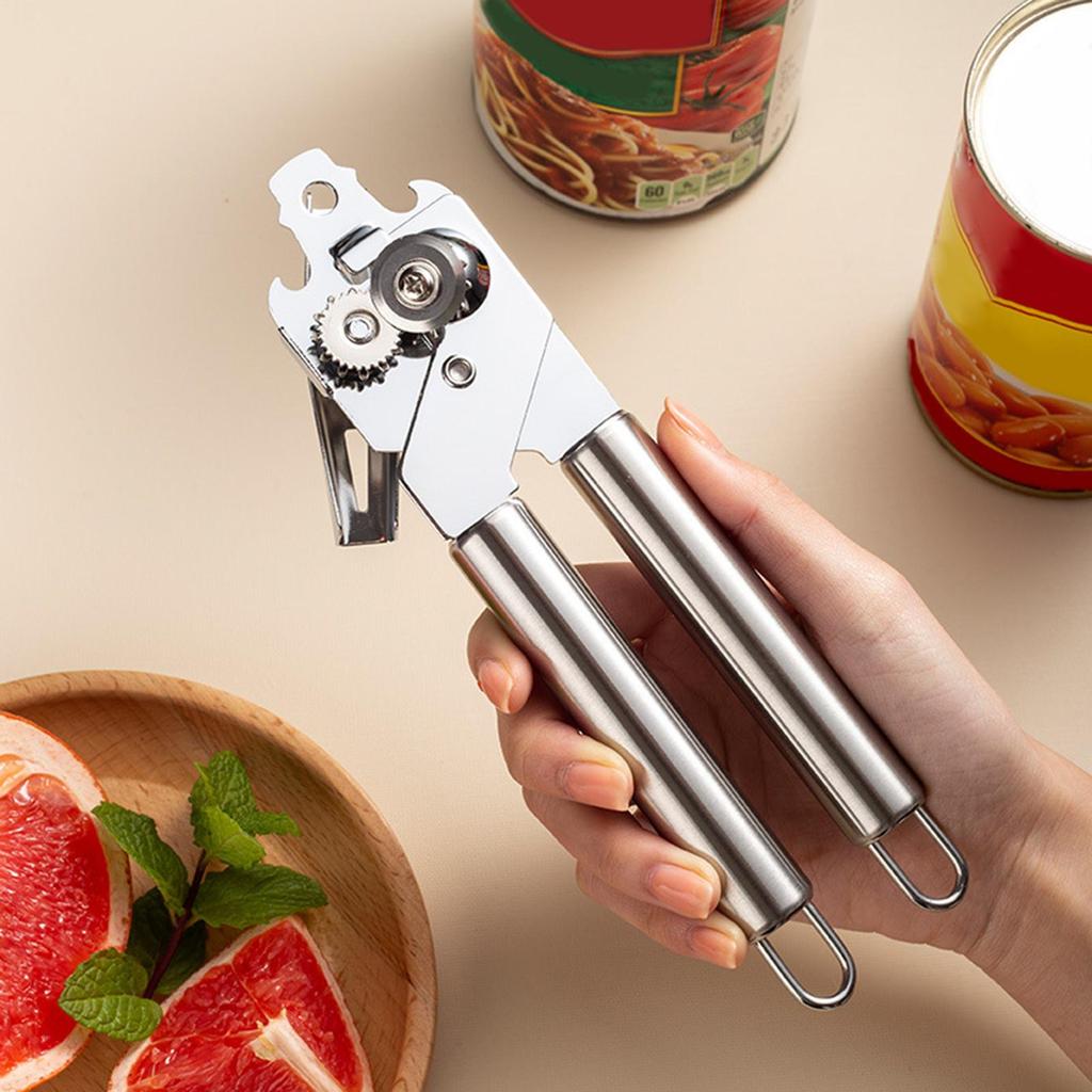 Can Opener Stainless Steel Manual Jar Lid Lifter Hand Can Opener For Family Restaurant Bar Outdoor Apartment Kitchen Grill BBQ