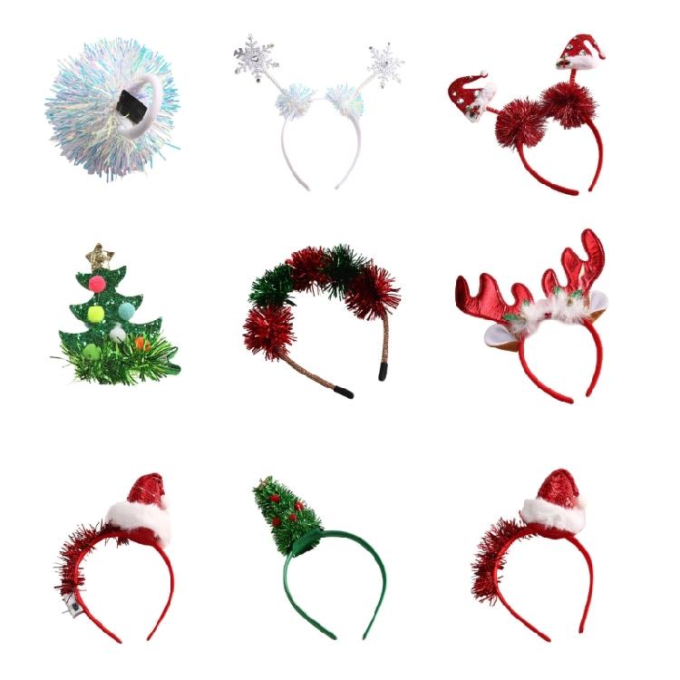 Christmas Headwear Headband Photo Party Cosplay Costumes Hair Tie Accessories