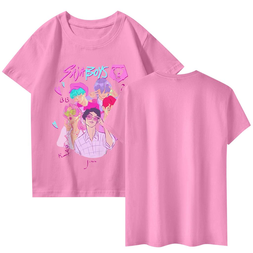 Fashionable Round Neck Short Sleeve Work Clothes Printed Tops For Womens Summer Tops