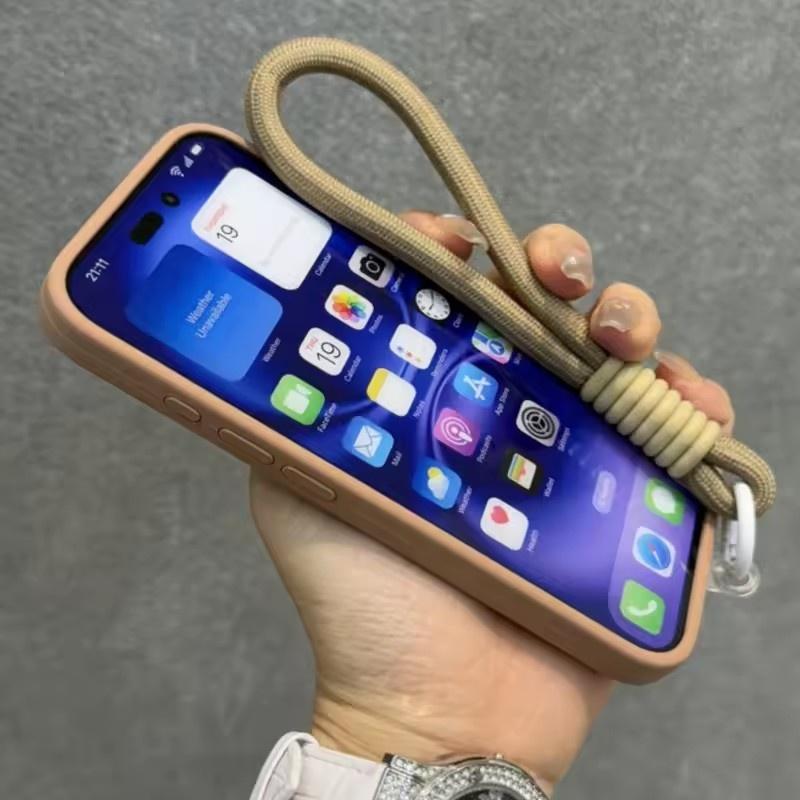 Candy Liquid Silicone Magsafe Case for iPhone 16 15 14 Plus 13 12 Pro Max Soft Shockproof Magnetic Lanyard Strap Cover