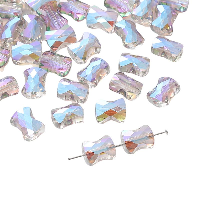 

10 шт хрустальные бусины с бантом свободные бусины-разделители для изготовления ювелирных изделий DIY браслет ожерелье