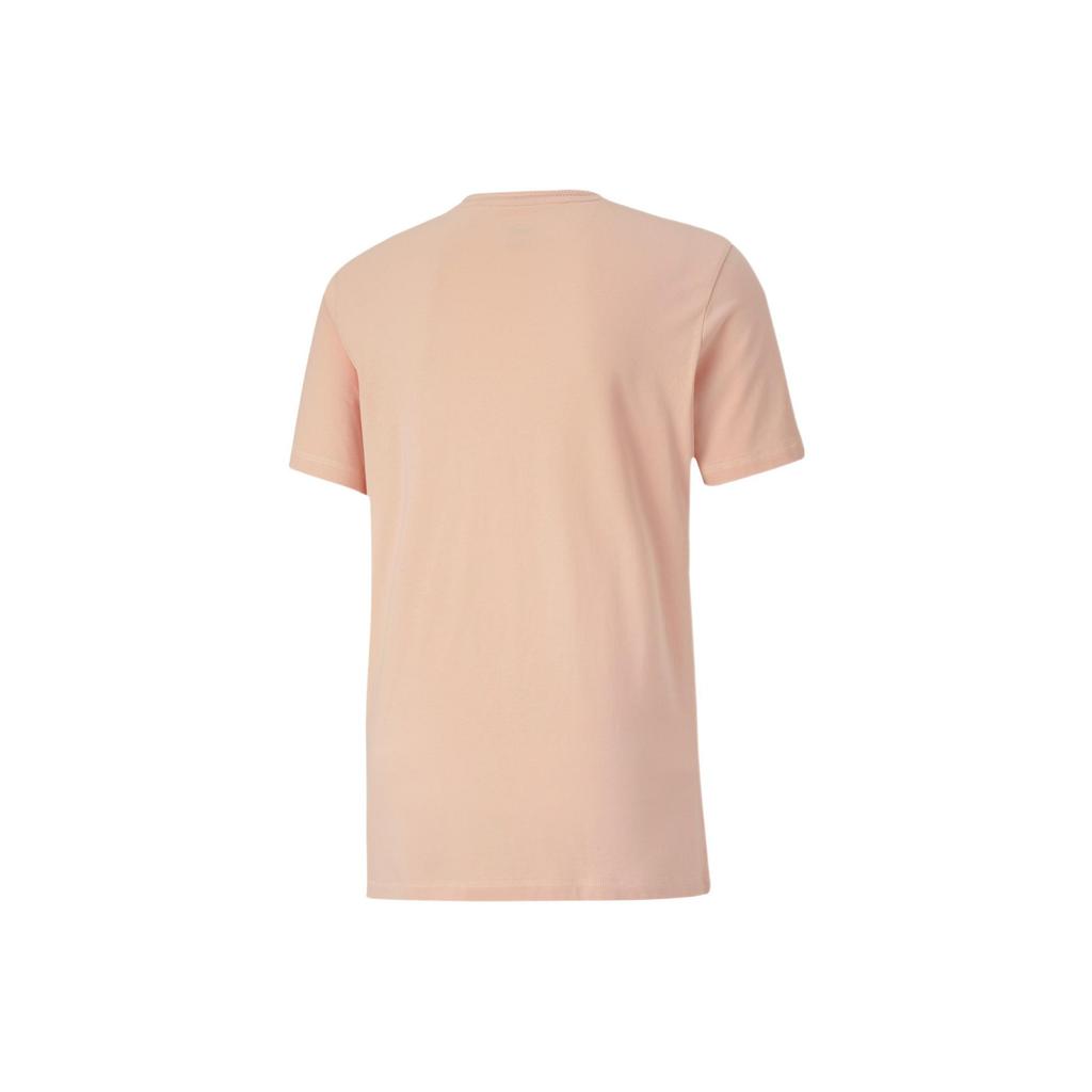 Puma Camiseta Casual Deportiva de Manga Corta con Cuello Redondo de Color Sólido para Hombre Tops Rosa 582687-70