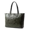 Genuine Leather Tote A4 Cowhide [Doubles] Bag, Compatible, Hand-Treated ANX-1427 (Green)