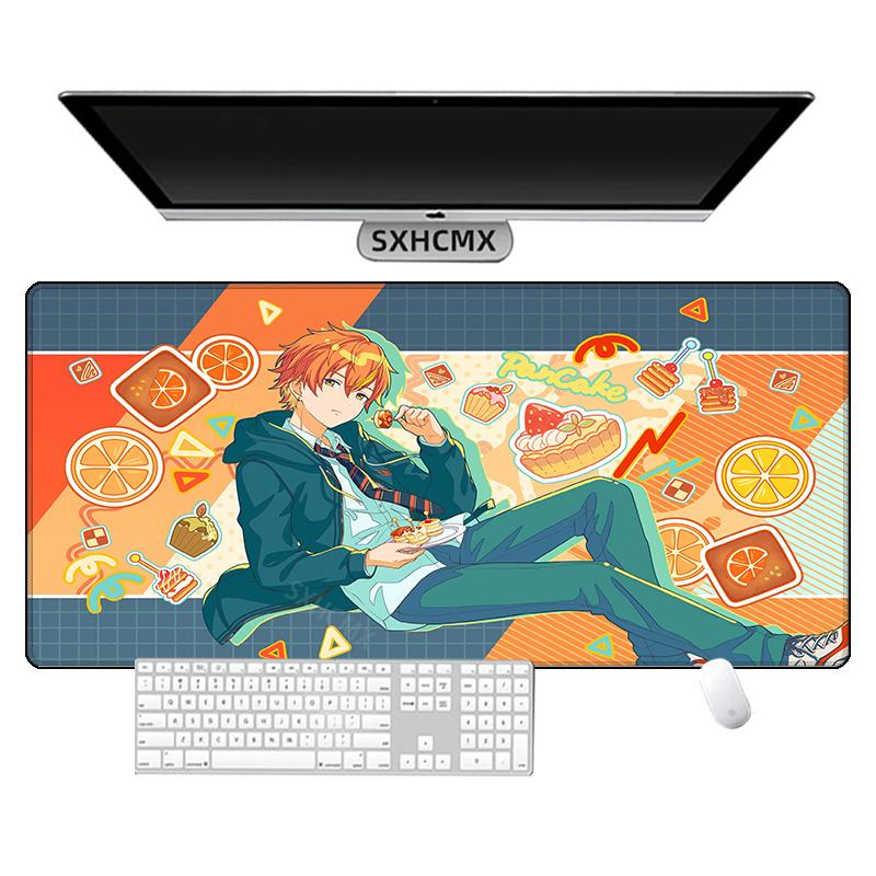 Anime Project Sekai Mouse Pad Office Kawaii PJSK Desk Pad Computer Gaming Accessories Stitch Edge Natural Rubber Keyboard Mat