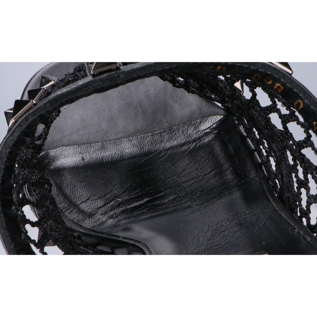 VALENTINO RockStuds Mesh Slide Sandals shoes 40 blackUsed