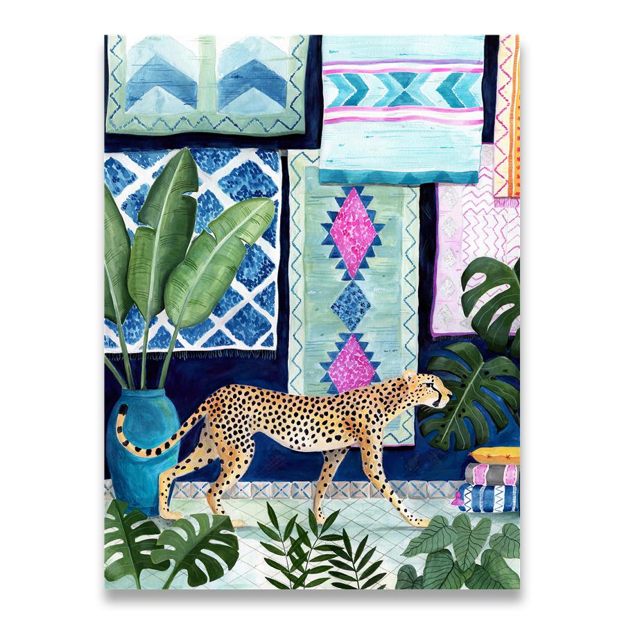 Morocco Cheetah Llama Leopard Jungle Nordic Posters And Prints Wall Art Canvas Painting Wall Pictures For Living Room Home Decor