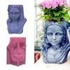 Silicone Clay MouldS Flowerpot Molds Girl Shaped Silicone Pen Holder Moulds for Succulent Planters Flowerpot Pen Holder
