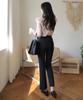 Ppaeppae Hidden Elastic Waist, Long Rise, Comfortable High Slacks