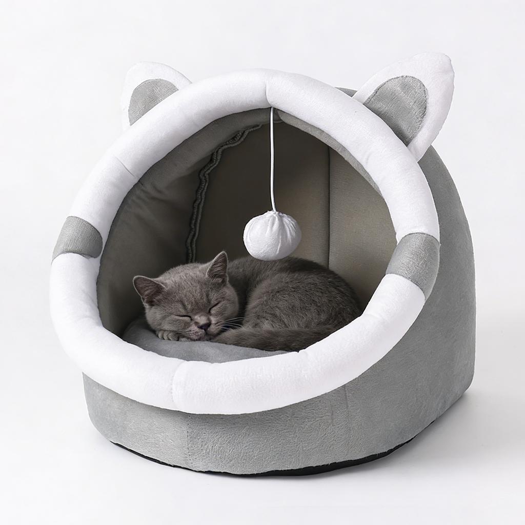 Cama per Gatti per Sonno Profondo Cartone Animato Cama per Animali Pieghevole Rimovibile Lavabile Cama per Dormire Animali per Cane Piccolo Tappetino Borsa Grotta Cama per Gatti