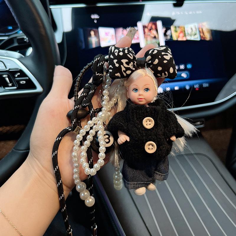 Beaded Pendant, Small Fragrant Style, Cute Dressing Doll Bag, Keychain Pendant.