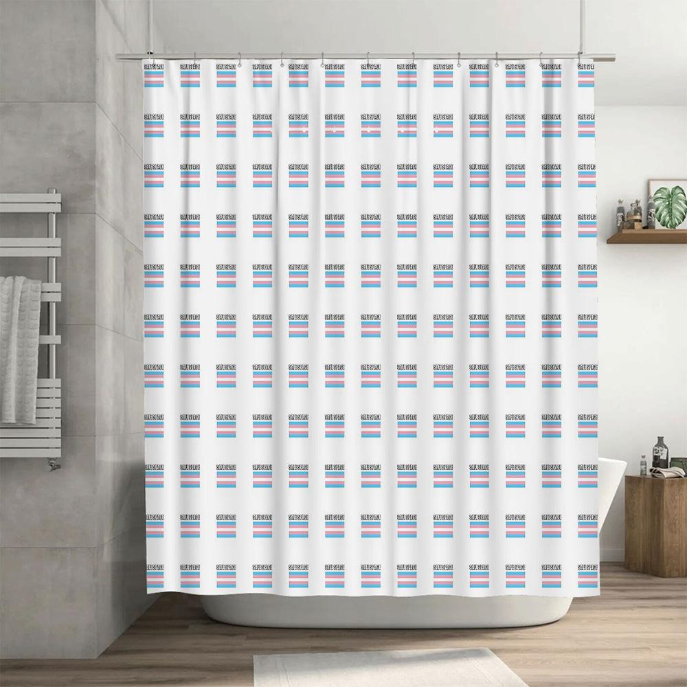 Bathroom Shower Curtain Waterproof Vintage Floral Pattern Fabric Decor Set Washable Liner