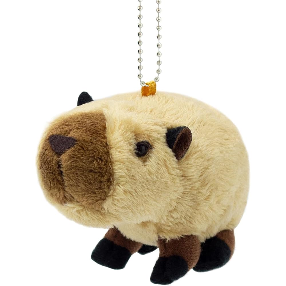 Yoshitoku Capybara Mascot 10.11 x 6.71 x 4.7cm Plush Toy