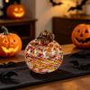 Mini Hand Blown Glass Pumpkin Ornament Collectible Thanksgiving Halloween Faux Crystal Pumpkin Hanging
