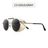 NEW Round Steampunk Sunglasses Men Women Fashion Metal Glasses Brand Design Vintage Sunglasses High Quality UV400