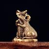 Antike Messing-Mäuse-Paar-Figuren Miniatur-Schreibtisch-Ornament Ratte Kleine Statue Wohnzimmer Heimdekoration Handwerkszubehör