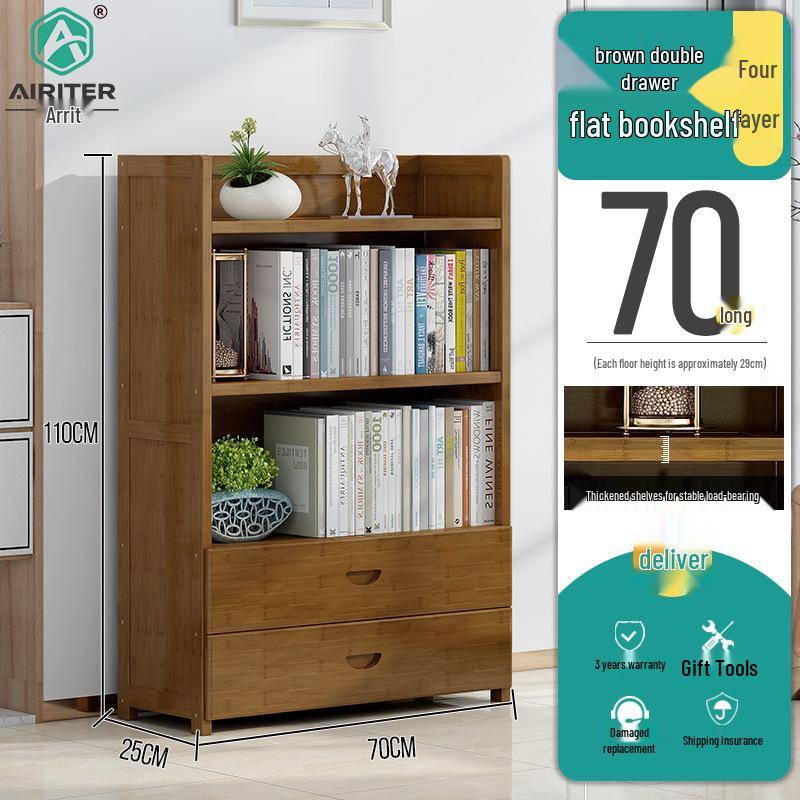Minimalist Multi-Layer Bookshelf: Floor-Standing Rack for Home & Children's Room