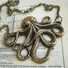 Vintage Oktopus Halskette Punk Oktopus Anhänger Halskette Retro Stilvolle Meereswesen Halskette Geschenk für Frauen