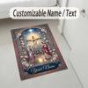 Journey Faith Theme Soft Crystal Velvet Rug Custom Name & Text Print Non Slip Floor Rug for Bedroom Living Room