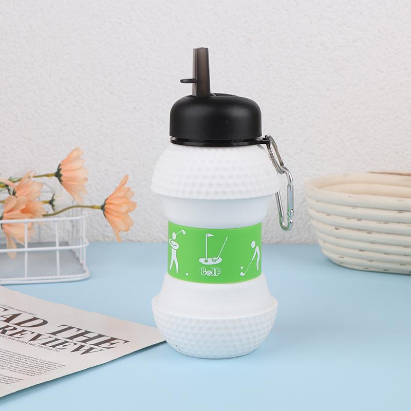Fold Silicone Water Bottle Outdoor Basketball Football Tennis Golf Baseball Pickleball Leakproof Portable Kids Water Bottle