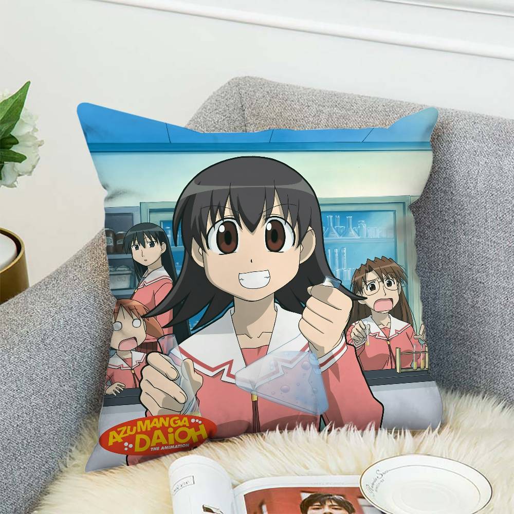 AAzumanga Daioh Pillow Case Sofa Decorative Home Doublesided Print Plush Square Throw Pillow Cushion Cover
