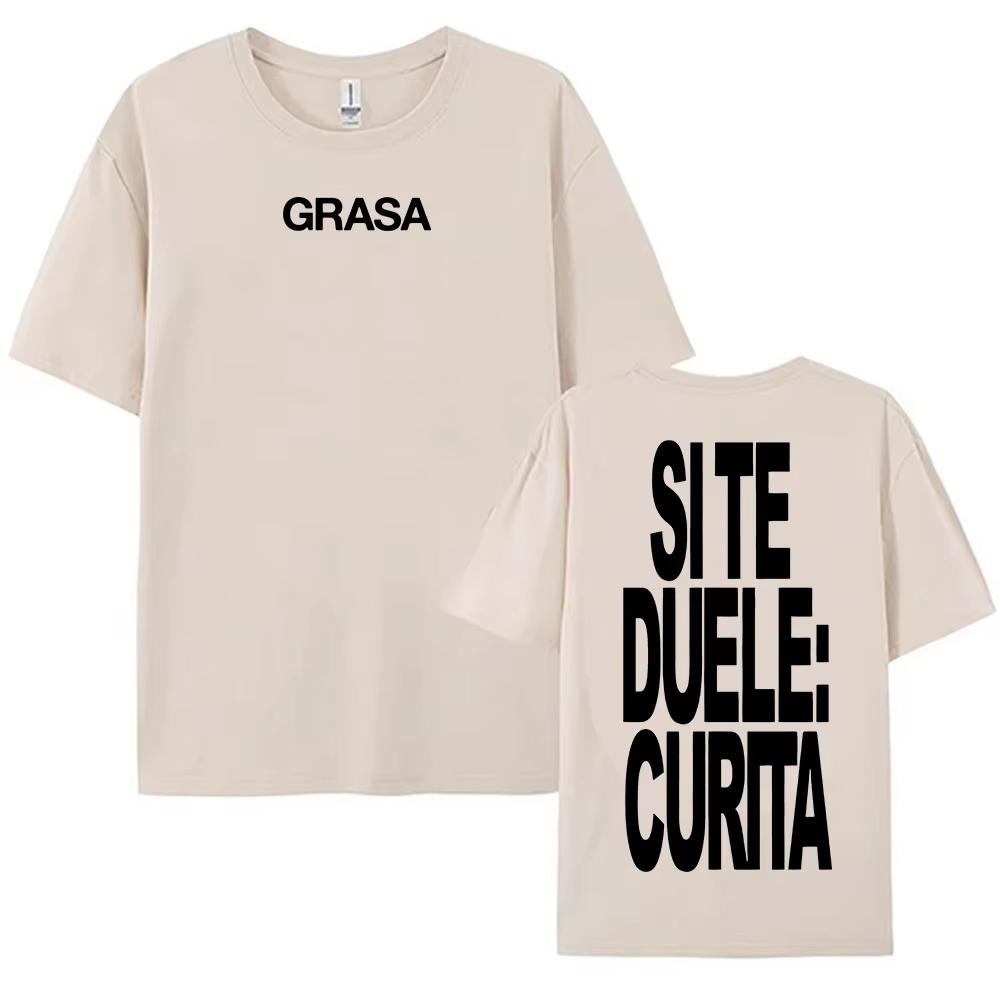 TIENES QUE APRENDER A AMARTE Tshirts SI TE DUELE CURITA Print T-shirt Nathy Peluso Singer Graphic T Shirt Cotton Tees Camisetas