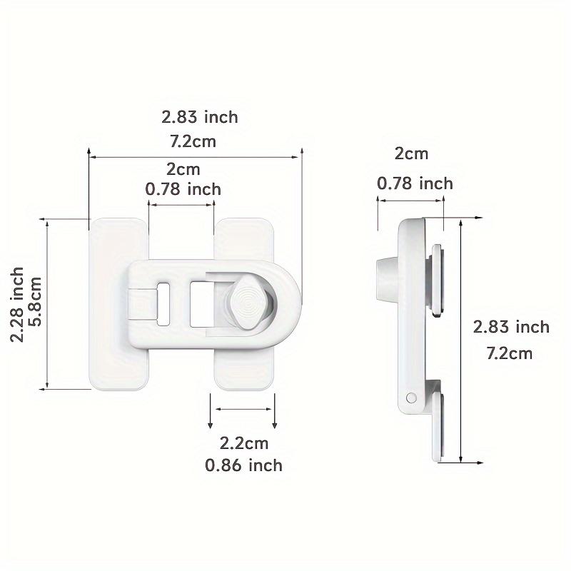 Easy-Install White Fridge & Freezer Door Lock  Bedroom Door Lock Rotate Without Drilling Holes No Tools or Drilling Required