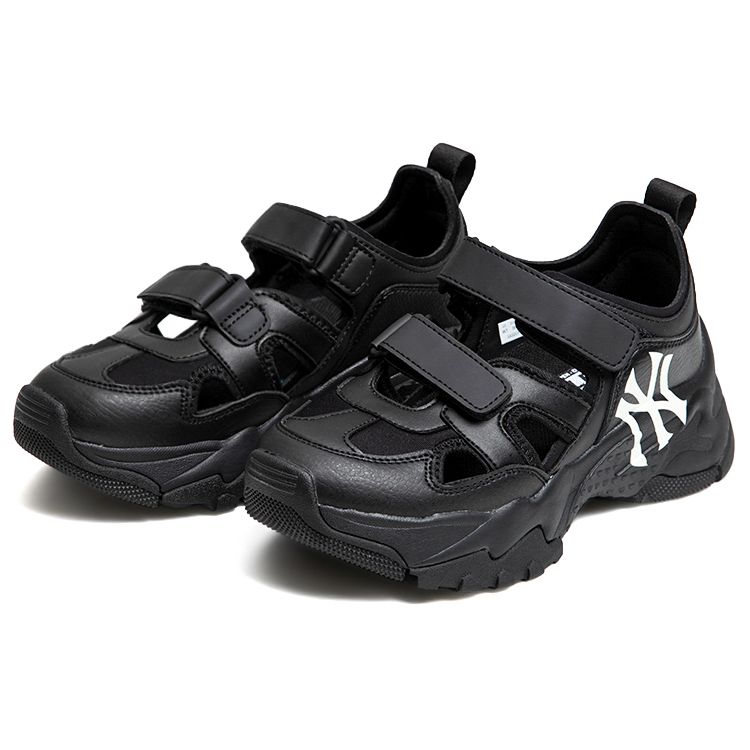MLB Chunky Mask Comfortable Breathable Sports Sandals Unisex Sandals Black 3ASDCH133-50BKS