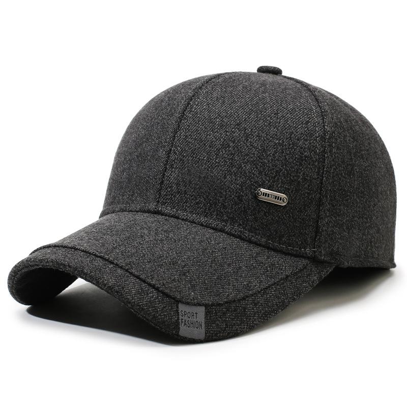 Winter Middle-Aged and Elderly Men's Cap Outdoor Thick Cap Velvet Warm Baseball Cap Ear Protection Cotton Cap
