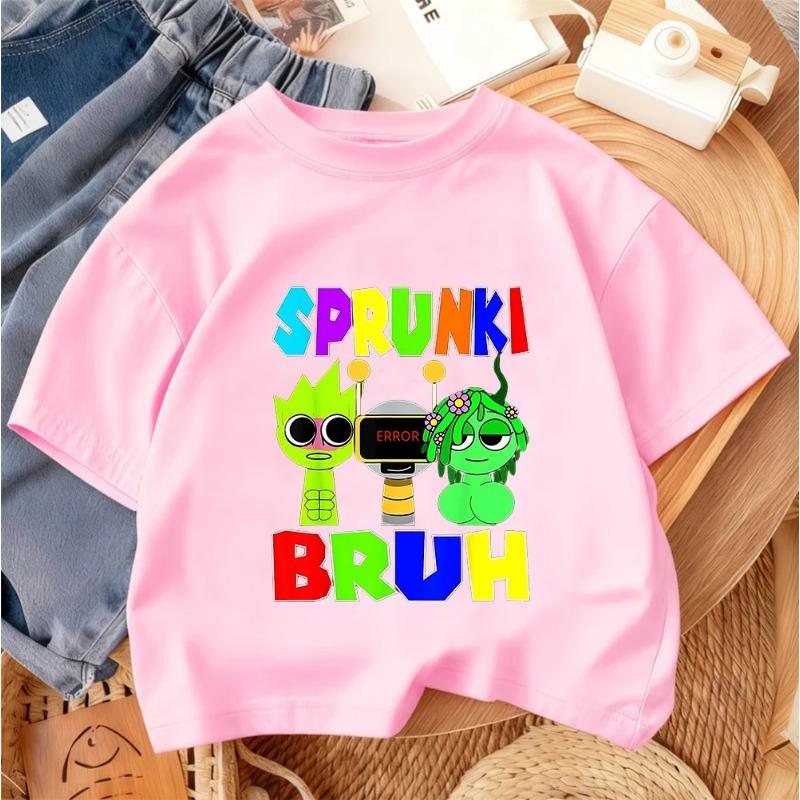 2026 Sommer Lässig Rundhals Mode Oberteil Streetwear Niedlich Kawaii Sprunki Musikspiel Kinder T-Shirt