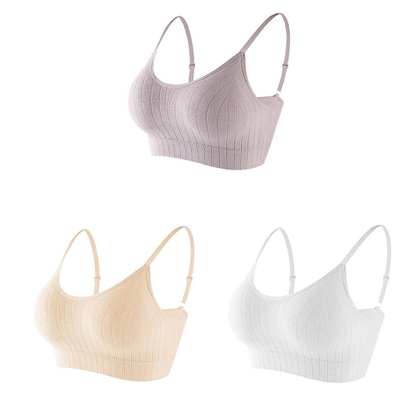 Push-up BH för kvinnor Elastisk Samla BH Matchande Underkläder Sömlös BH Trådlös Enfärgad Förtjockning Underkläder