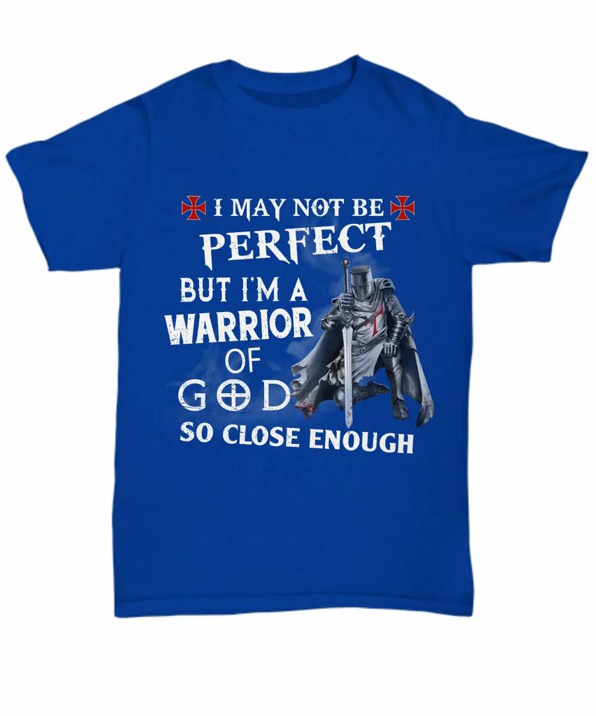I Am Warrior of God Christian Gift Knights Templar TShirt 100 Cotton ONeck Short Sleeve Summer Casual Mens Tshirt
