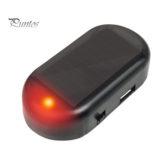 Car Solar Power Simulated Dummy Alarm Anti-Theft LED Flashing Security Light Fake Automotive Warning Lamp