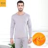 Men's Plus Size Velvet Thermal Underwear Set - Thickened for Autumn Warmth