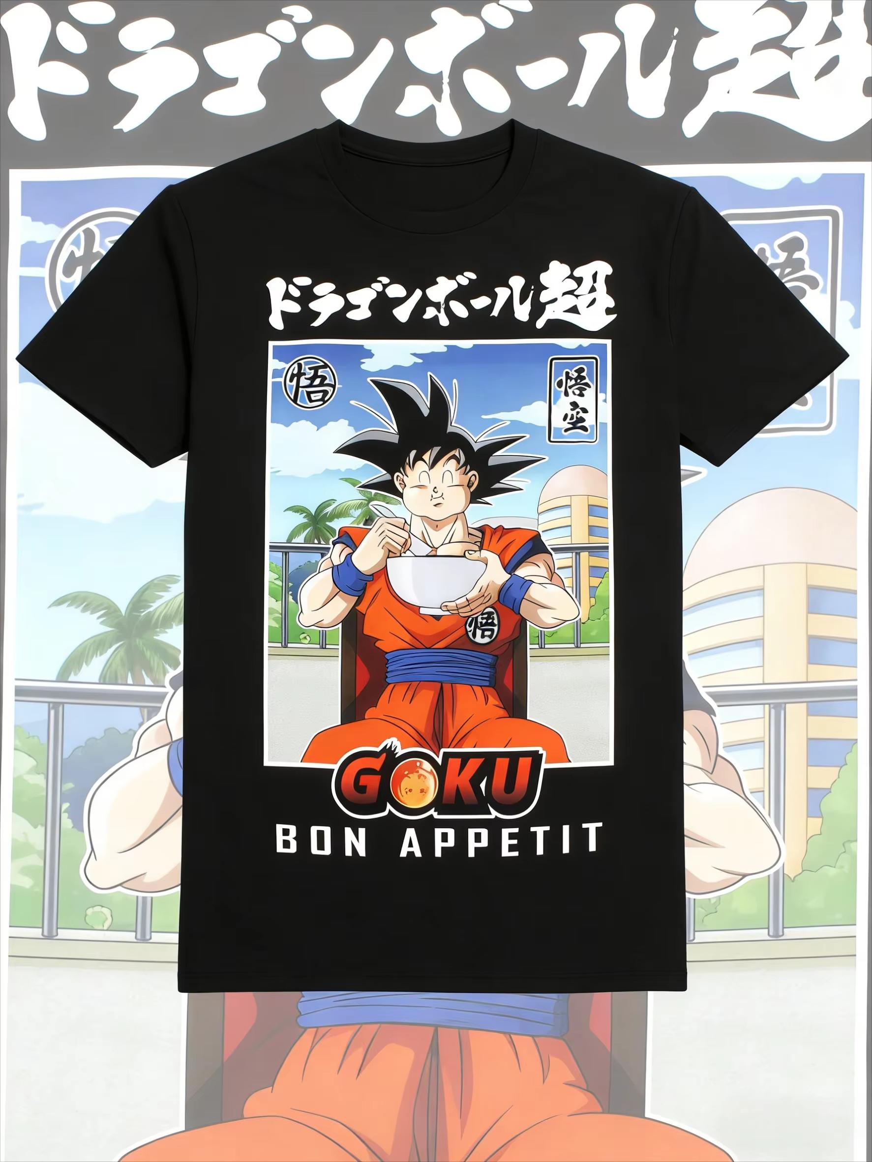 

2026 New Summer Dragon Ball 40th Anniversary Son Goku Cotton Anime Printed Tshirt Casual Streetwear Unisex Y2k ins S