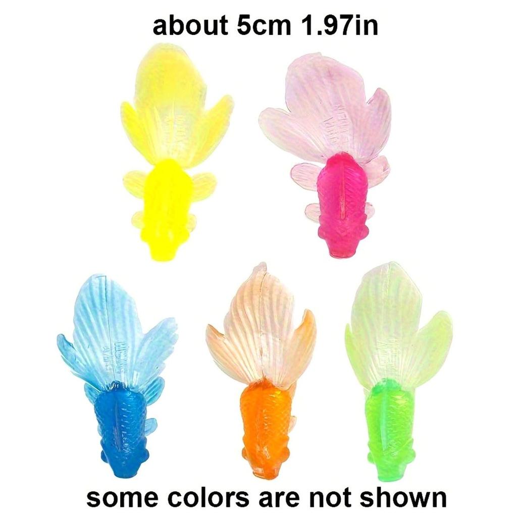 12pcs Plastic Floating Fake Goldfish with 2Net - Realistic Water Decor