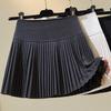 Women's Plus Size A-line Woolen Skirt: Autumn/Winter Pleated, Waist-Cinched, Anti-Exposure, Slimming Short Skirt
