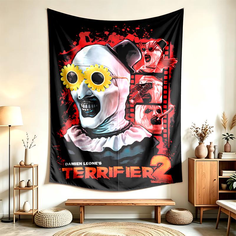 Terrifier (1) Wandteppich Geeignet Für Die Dekoration Von Häusern Wohnheimen Und Schlafzimmern Weich Anzufassen Und Ein Perfektes Geschenk Für Freunde Und Familie