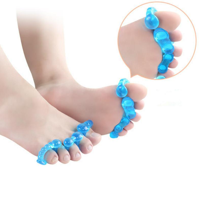 2 Stück Weiches Silikon Maniküre Pediküre Nägel Zehenspreizer Korrektur Flexibler Finger Zehenspreizer Trennung Begradiger Werkzeug