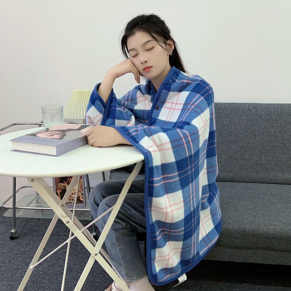 Thicken Wearable Blanket Soft Flannel Blanket Lazy Home Shawl  Winter