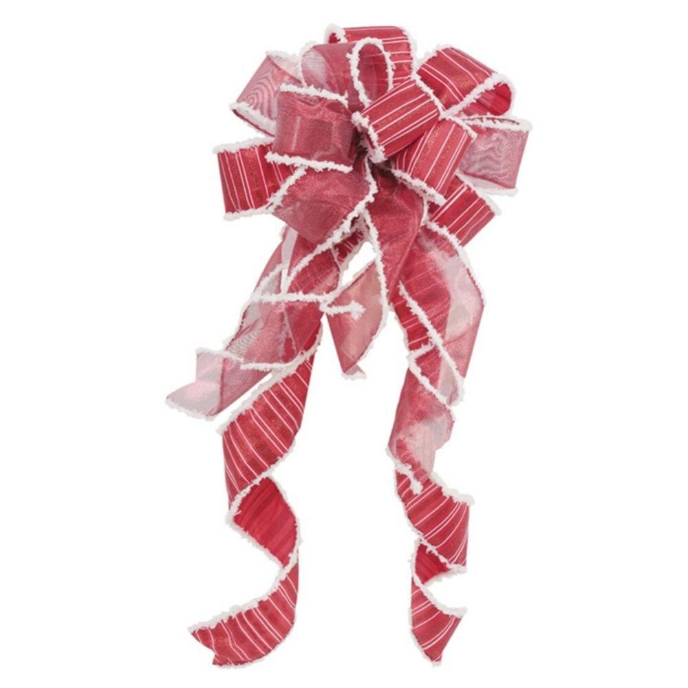 Christmas Tree Topper Bows Holiday Atmosphere  Outdoor Decorations