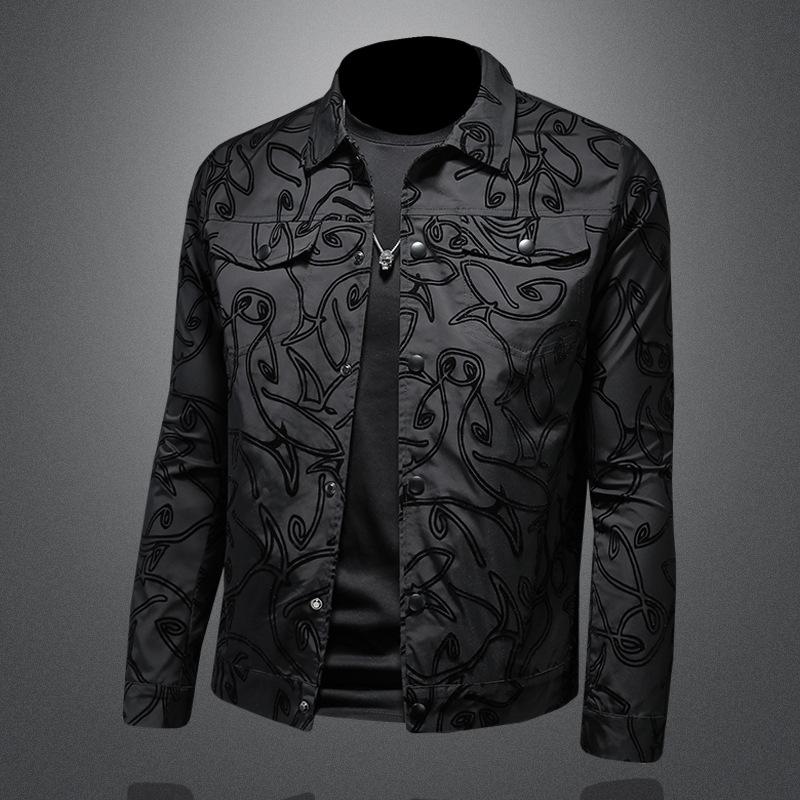 New Style Mens Korean Version Slim Fit Lapel Jacket Casual Oversized Outerwear JK8865
