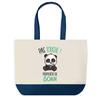 Shopping Bag - PLANETEE - Soan Pas Touche Panda - Blue - Cotton - 40 X 45 Cm