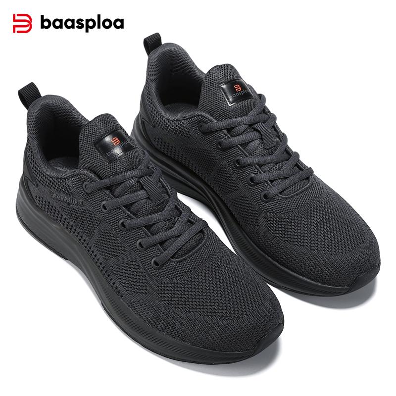 Baasploa Men Running Shoes Lightweight Breathable Tennis Shoes Sports Shoes Casual Fashion Men Walking Shoes Non-slip Sneakers