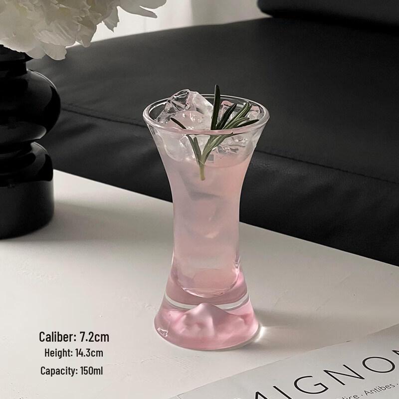 ZISIZ Mountain View Waisted Crystal Champagne Glass