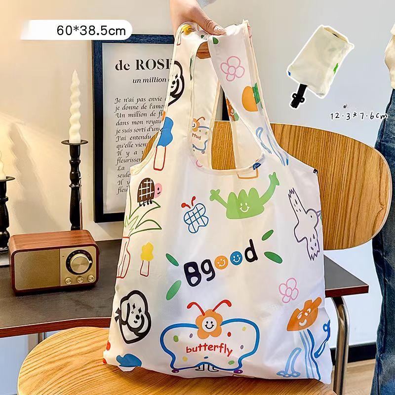 

Складная модная сумка для покупок в супермаркете, большая вместимость, портативная, женская, на плечо, ручная, экологичная продуктовая сумка