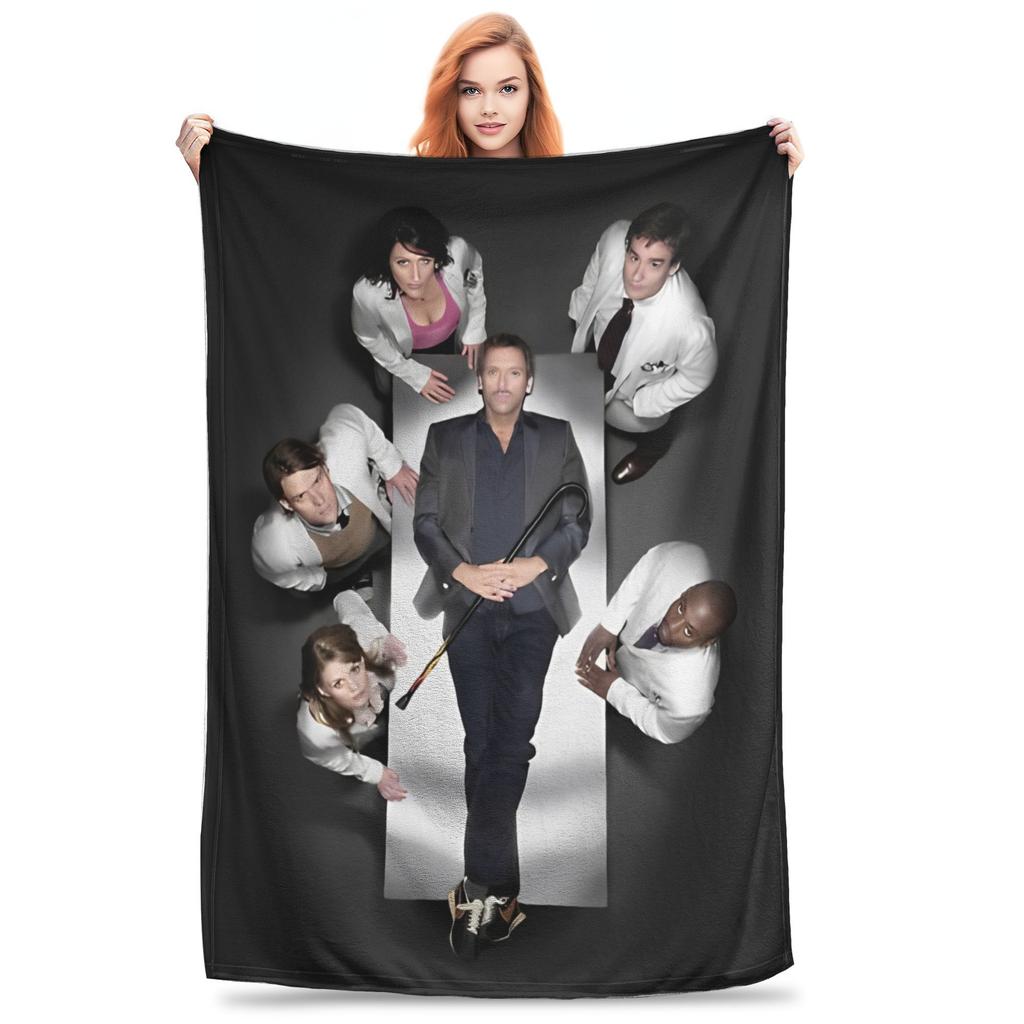 House MD TV Show Wool Blankets Awesome Throw Blankets for Home 150*125cm Quilt