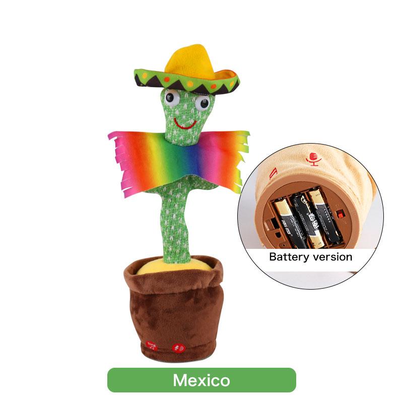 2023 the Most Popular Children Plush Toys Singing Dancing Funny Shakeology Stuffed Dancing Cactus Plush Electric Toys