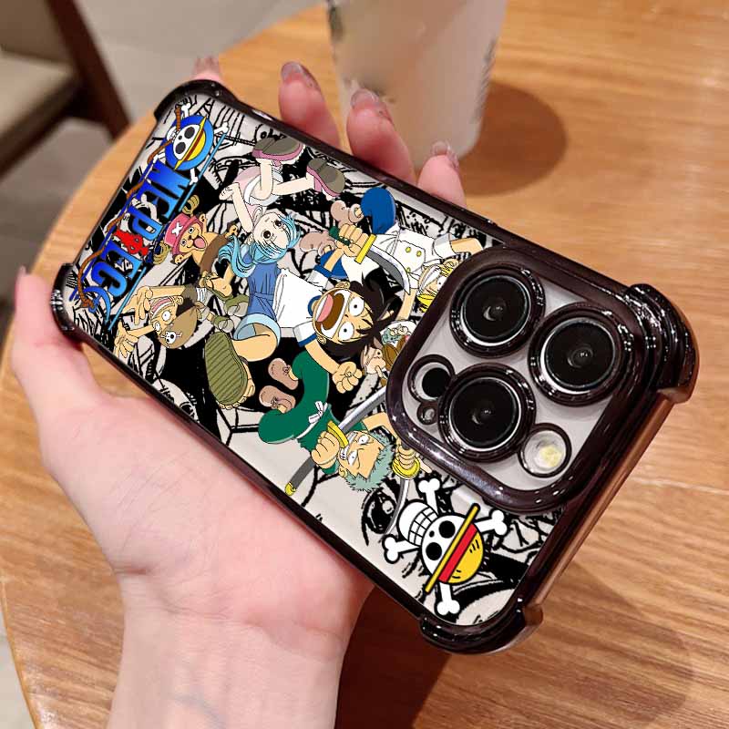 Ones Pieces Luffys Zoros Phone Case For Samsung S26 S25 S24 S23 S22 S21 S20 FE Note20 Edge Plus Ultra 4G 5G Anti Fall Airbag